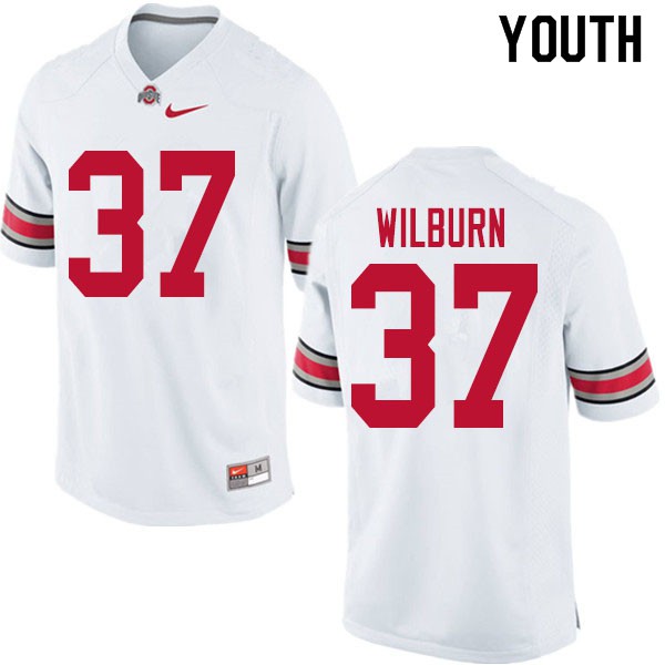 Ohio State Buckeyes #37 Trayvon Wilburn Youth NCAA Jersey White